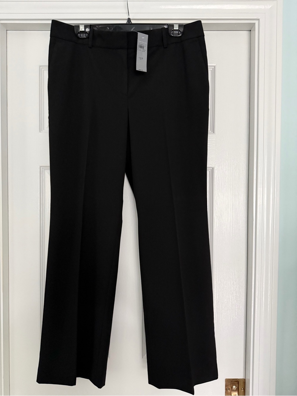 Ann Taylor Black Women's Trousers - Classic Straight Leg - 12 petite
